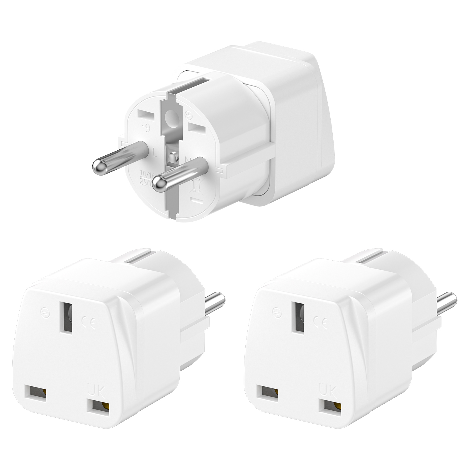 Phone Accessories Uk - 3 STKS UK naar EU Plug