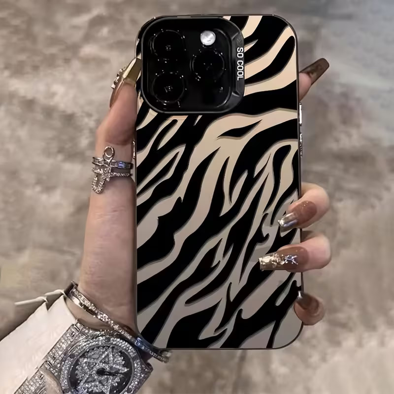 Phone Accessories Kiosk - Zebra-patroon Zwarte Geavanceerde IMD Stootvaste Hoes