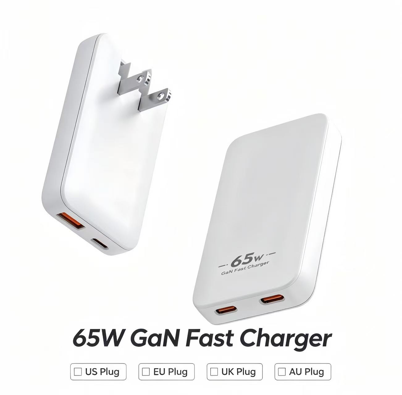 Phone Accessories Uk - 65W USB-C GaN-lader met opvouwbare Amerikaanse