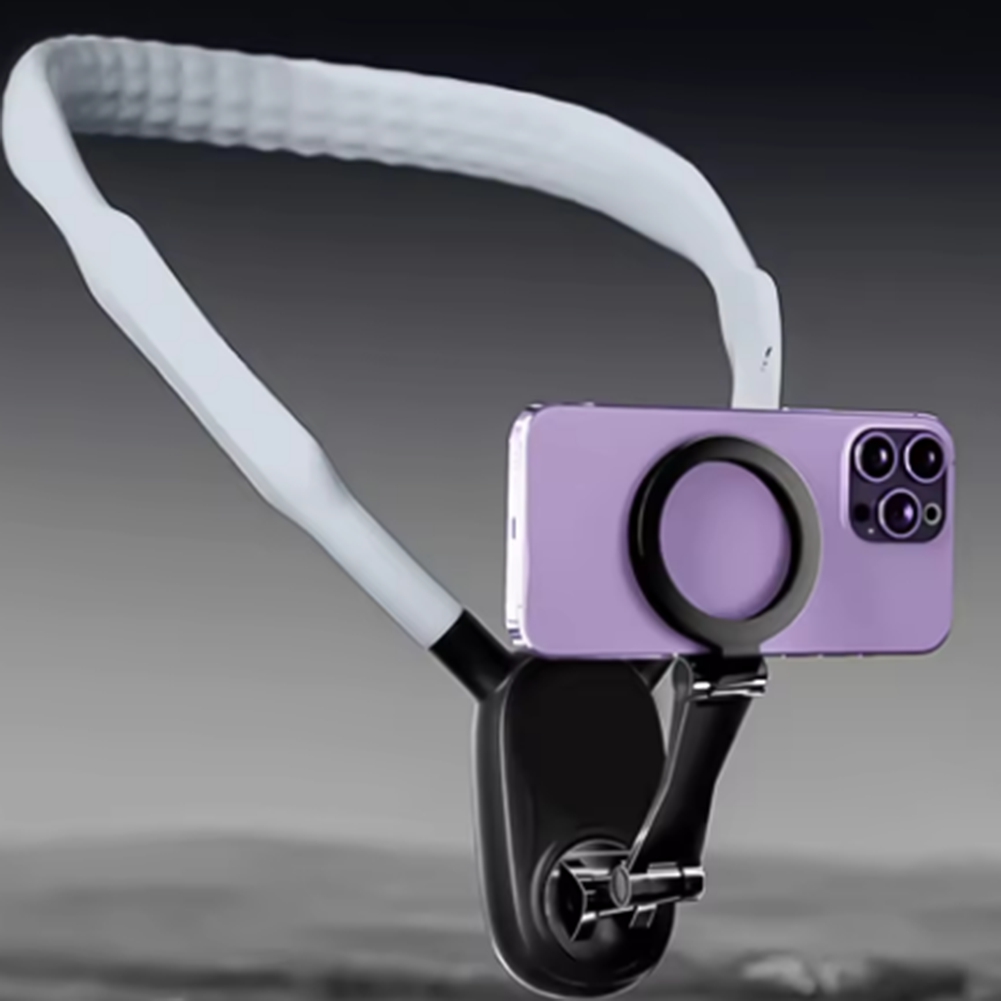Neck Hanging Phone Holder - A20M Magnetische nekmontage Borstststandaardriem Quick Release