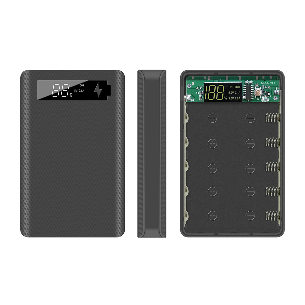 Led Flash Case - DIY Power Bank Case 5*18650 Batterij