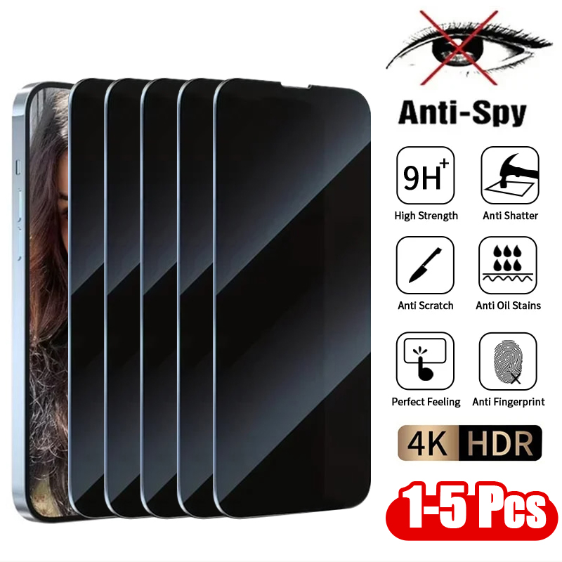 Phone Accessories Store - 1-5 Stuks Anti Spy Gehard Glas