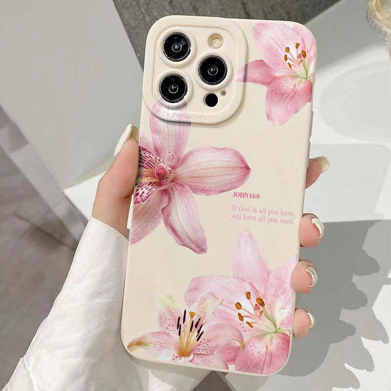 Blauwe Bloemendruk Siliconen I - Phone Accessories Kiosk recensie en prijs