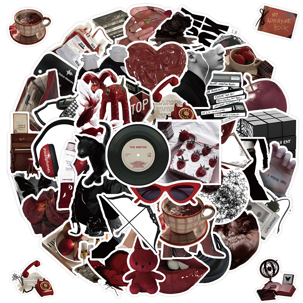 50 stuks rode en zwarte thema- - Phone Accessories Red recensie en prijs