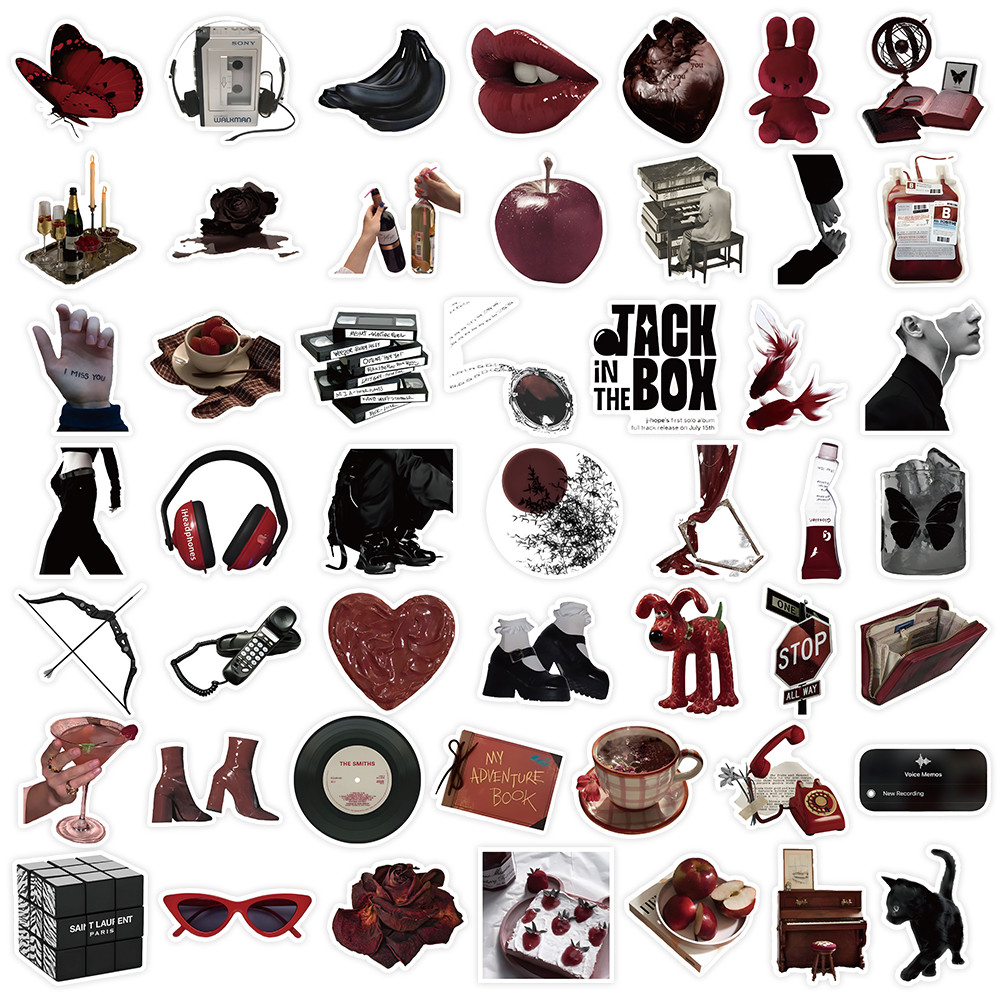 50 stuks rode en zwarte thema- - Phone Accessories Red recensie en prijs