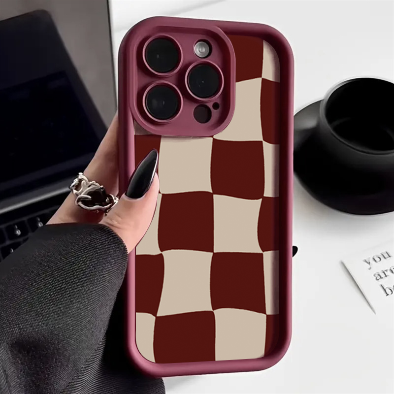 Wijnrood vervormbaar rasterpat - Phone Accessories Red recensie en prijs