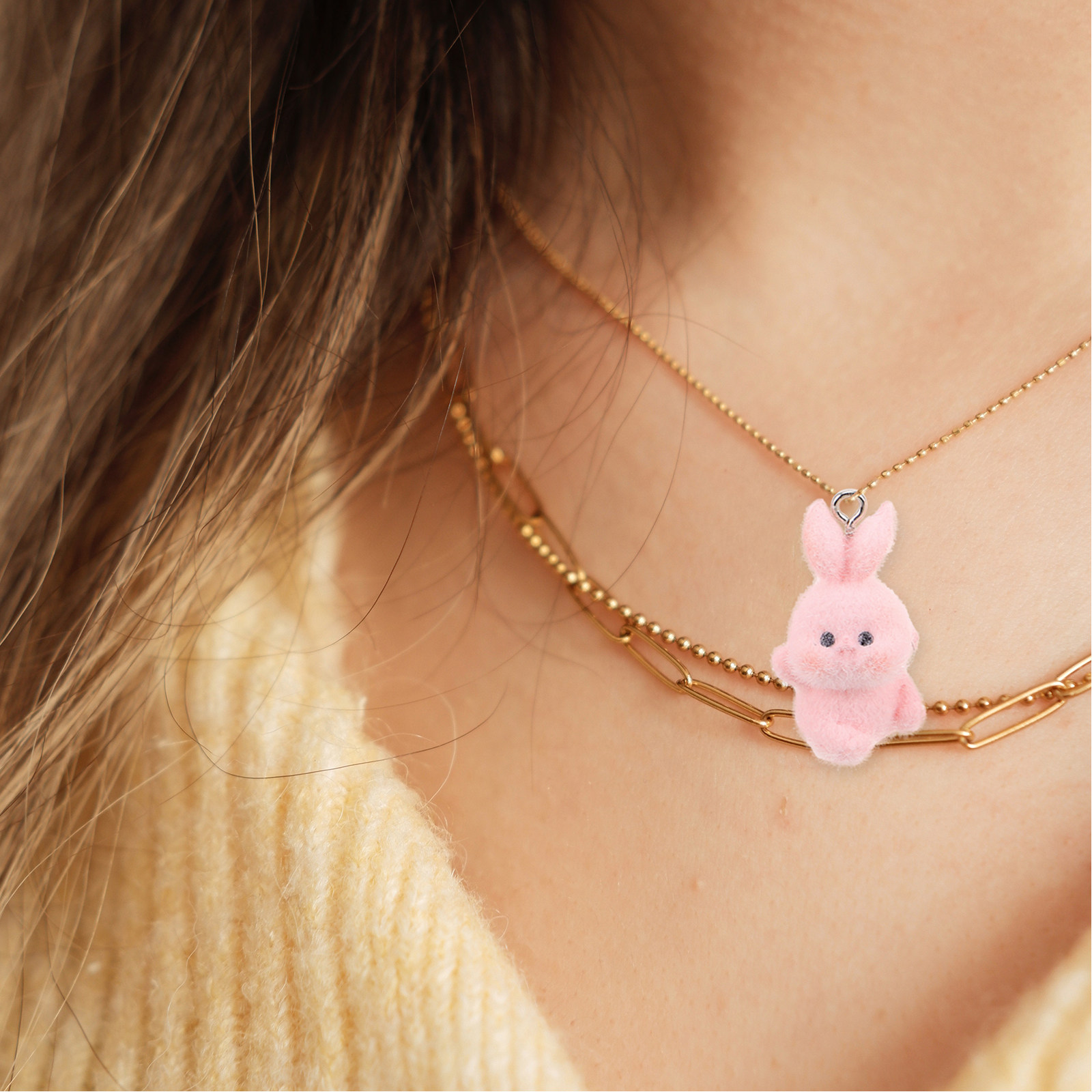 5 stuks Flocking Bunny-hanger, - Phone Accessories For Teen Girls recensie en prijs