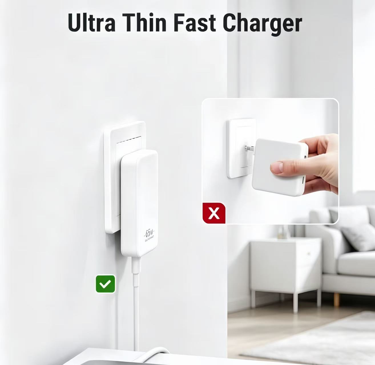 65W USB-C GaN-lader met opvouw - Phone Accessories Uk recensie en prijs