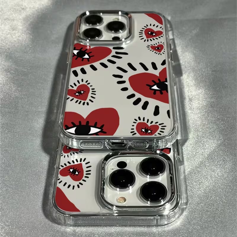 Uniek rood hart oogframe zacht - Phone Accessories Red recensie en prijs