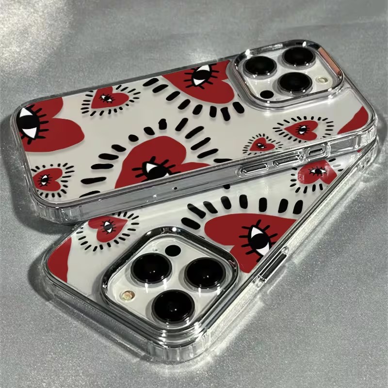 Uniek rood hart oogframe zacht - Phone Accessories Red recensie en prijs