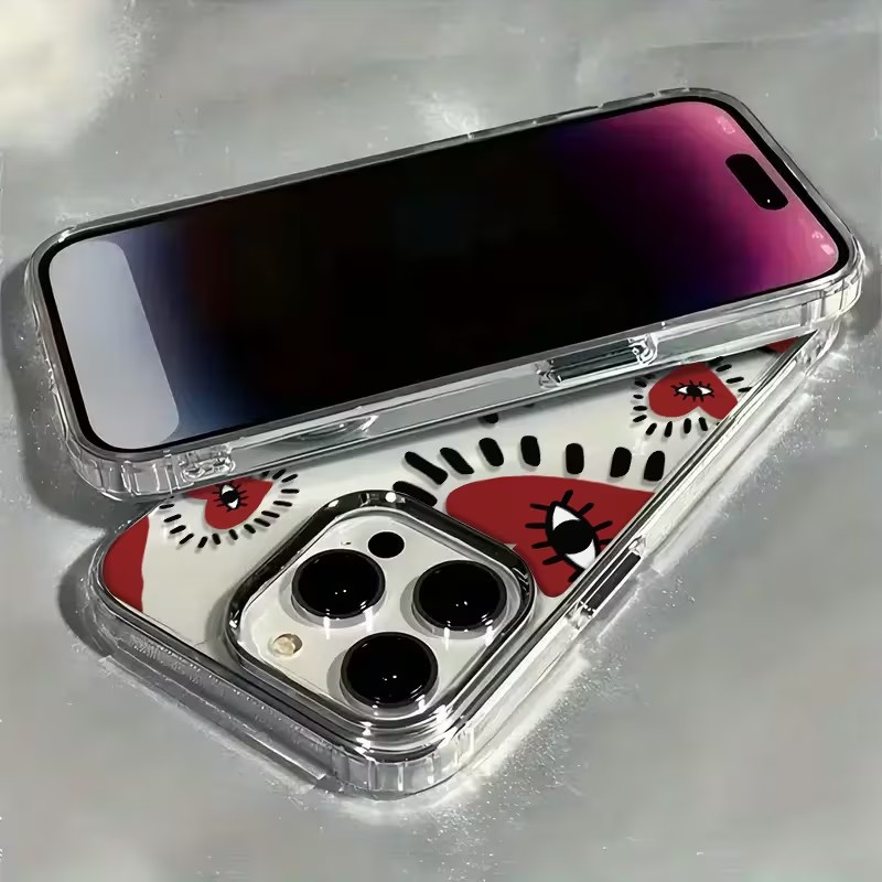Uniek rood hart oogframe zacht - Phone Accessories Red recensie en prijs