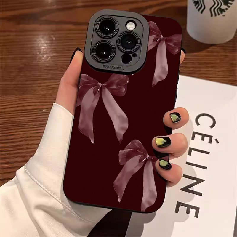 Wijnrood Strik Patroon Zachte  - Phone Accessories Red recensie en prijs