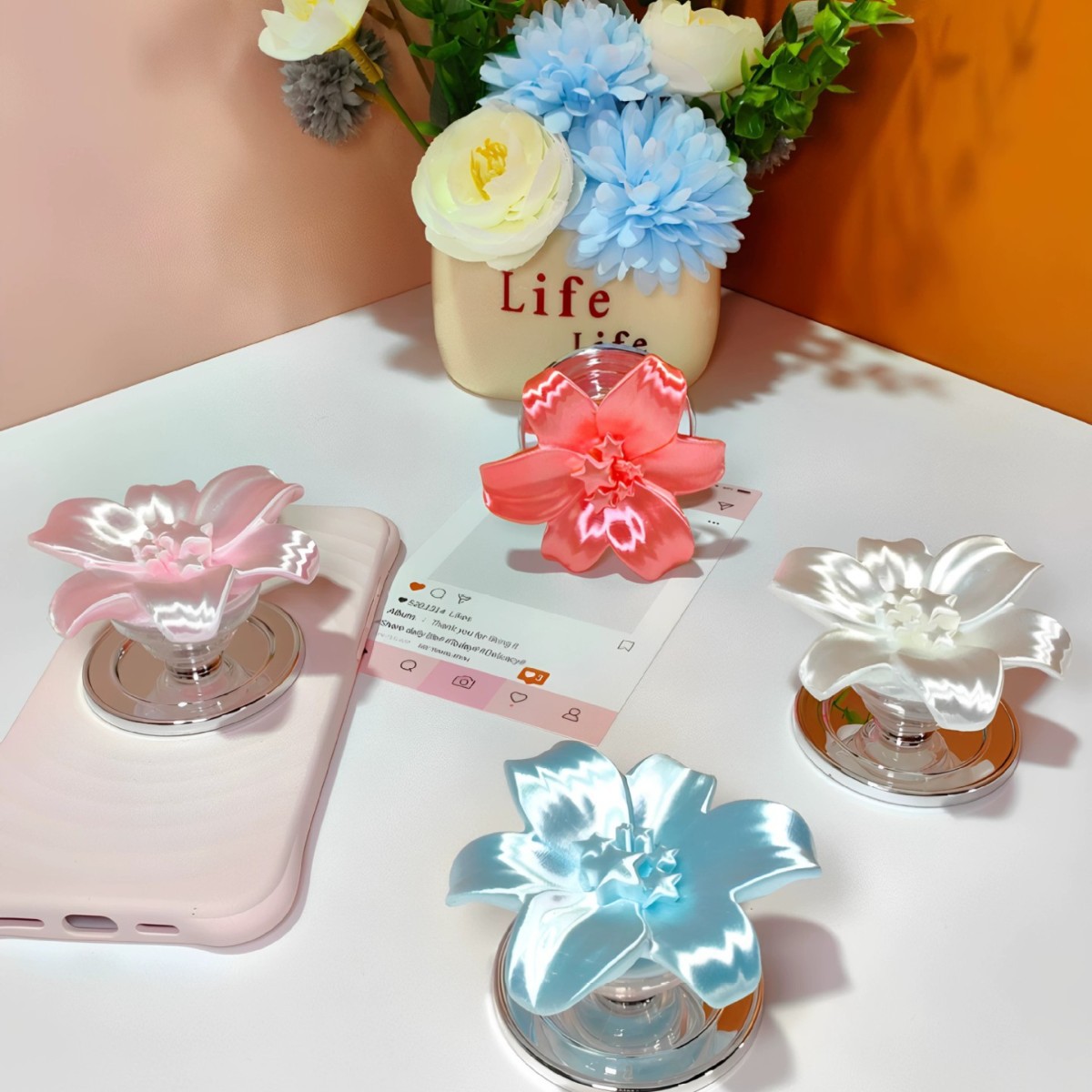 Glanzende parel lily bloem mag - Phone Accessories And Cases recensie en prijs