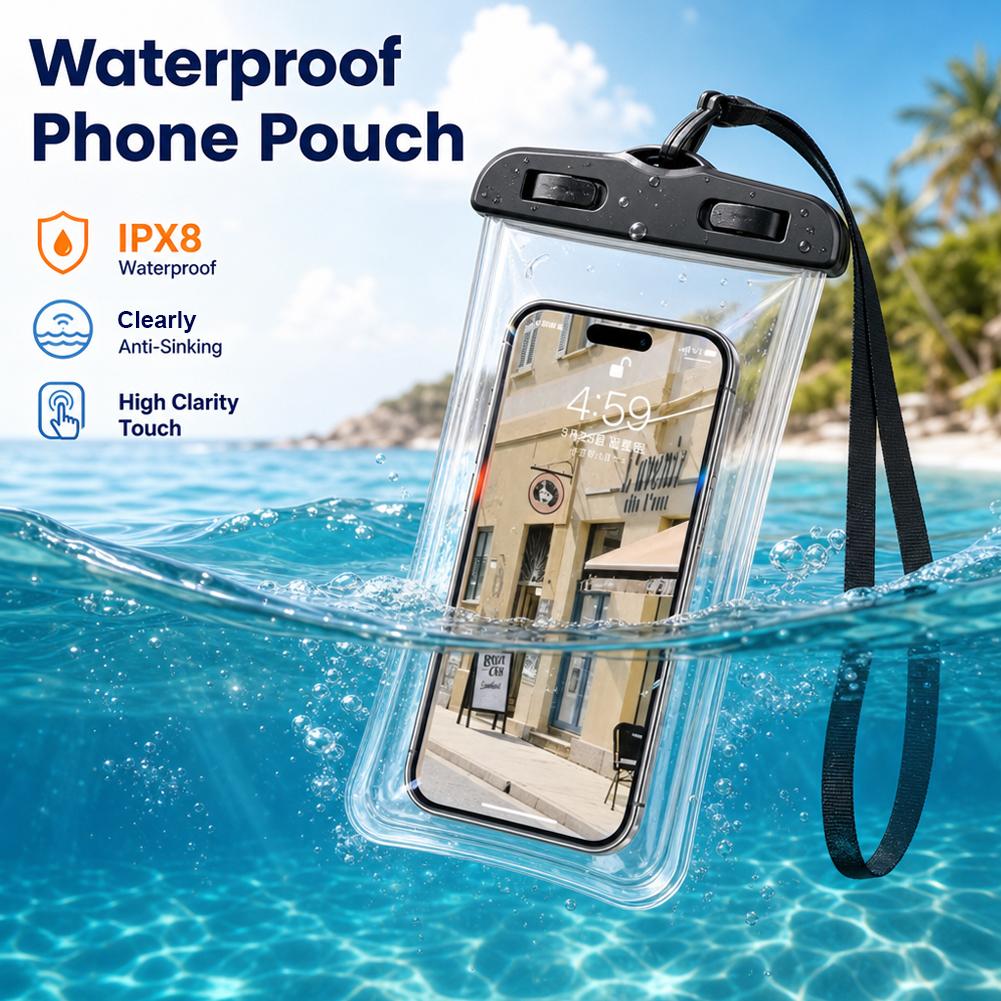 Transparante waterdichte telef - Neck Hanging Phone Holder recensie en prijs