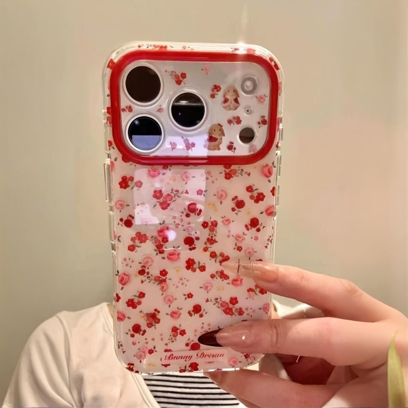 Mooie Cartoon Rode Bloemen Pat - Phone Accessories Red recensie en prijs