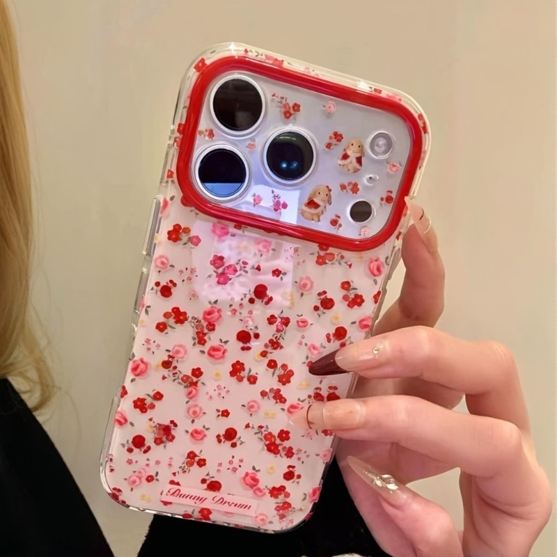 Mooie Cartoon Rode Bloemen Pat - Phone Accessories Red recensie en prijs