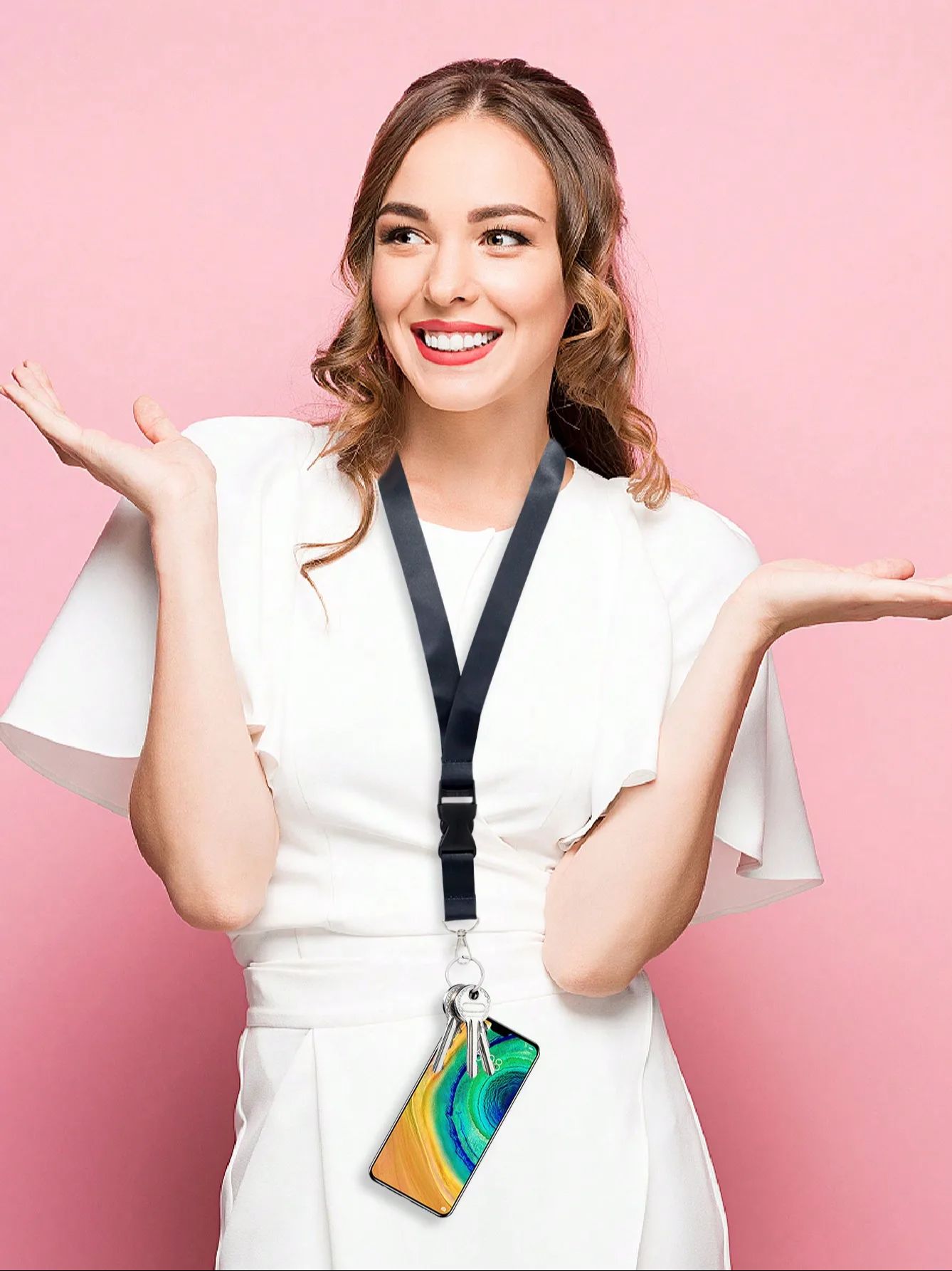 Lanyard voor mobiele telefoon  - Neck Hanging Phone Holder recensie en prijs